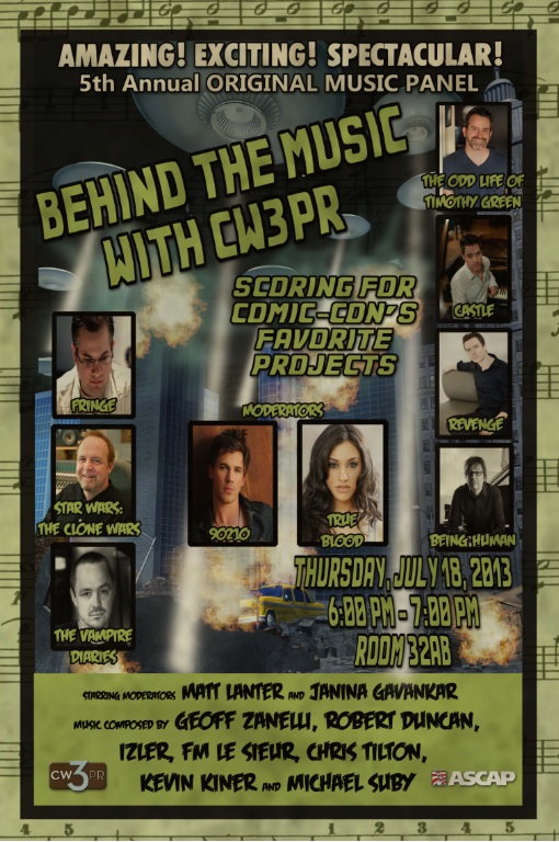 SDCC ’13: Behind the Music with CW3PR Panel post thumbnail image